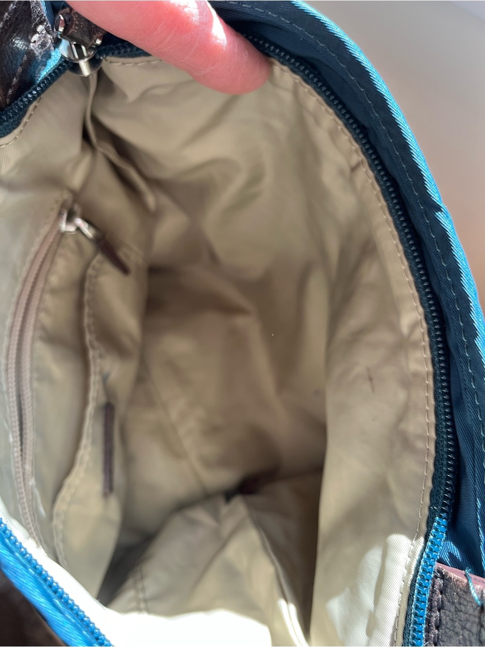 Tumi Teal-Blue Nylon Messenger Bag - Picture 11 of 14